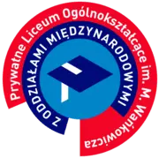 Logo Prywatnego Liceum Ogólnoszktałcącego im. Melchiowa Wańkowicza z Oddziałami Międzynarodowymi w Katowicach
